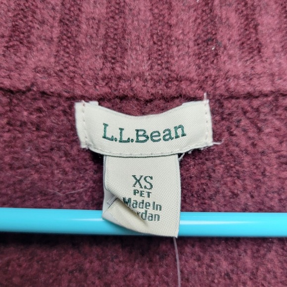 L.L. Bean Supersoft Waffle Coatigan Deep Wine Size XSP Fall Winter Coat Preppy - Picture 5 of 11